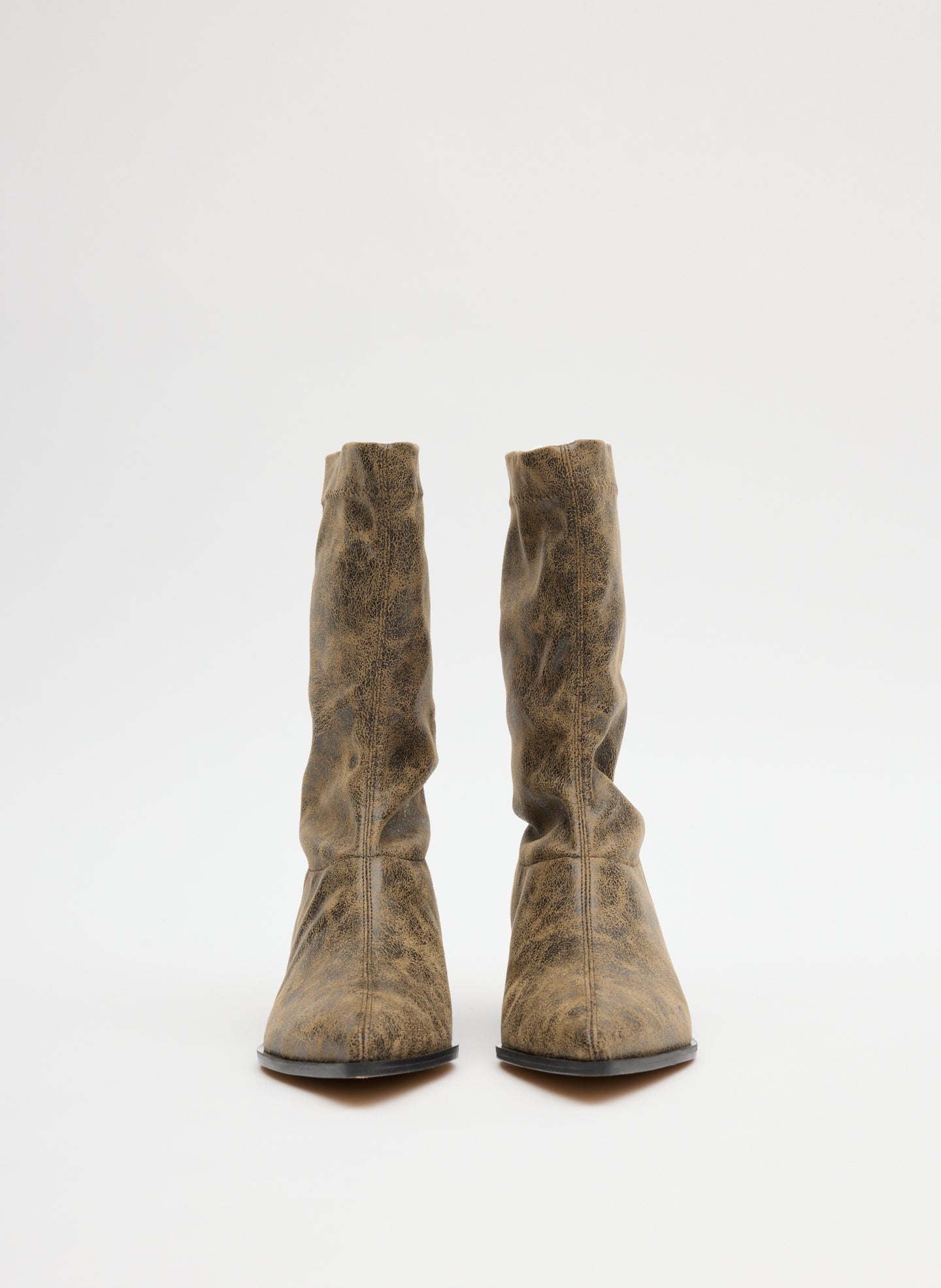 Distressed Leo Boot | Tibi Black/Tan Multi