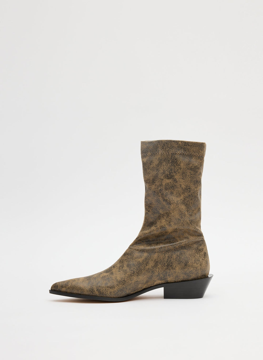 Distressed Leo Boot | Tibi Black/Tan Multi