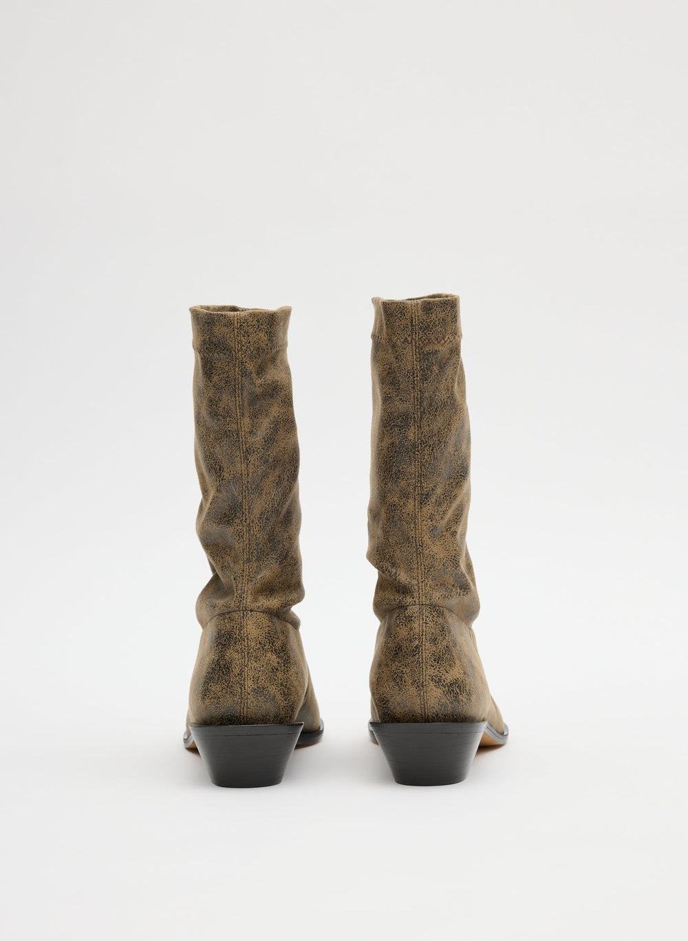 Distressed Leo Boot | Tibi Black/Tan Multi