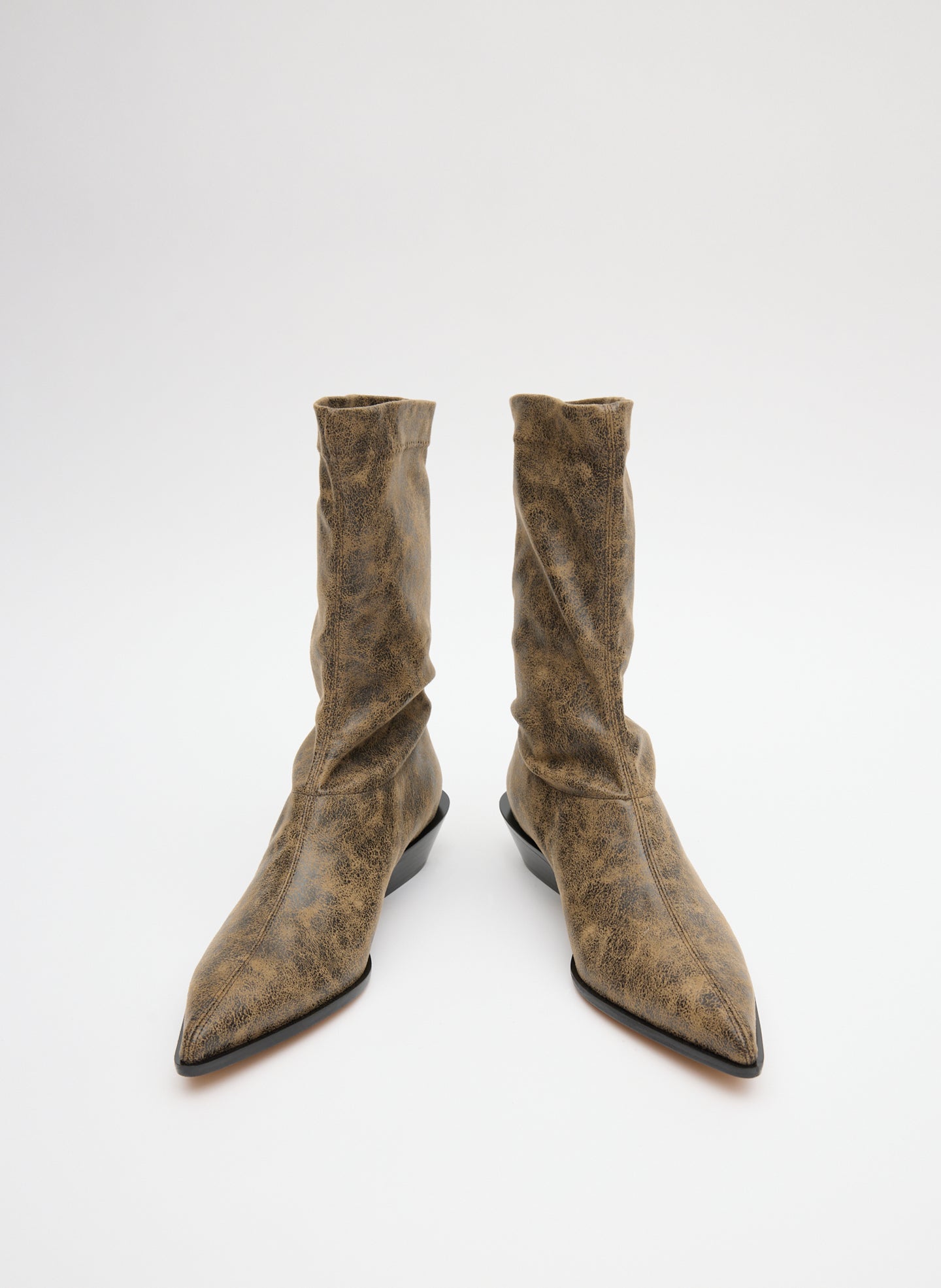 Distressed Leo Boot | Tibi Black/Tan Multi