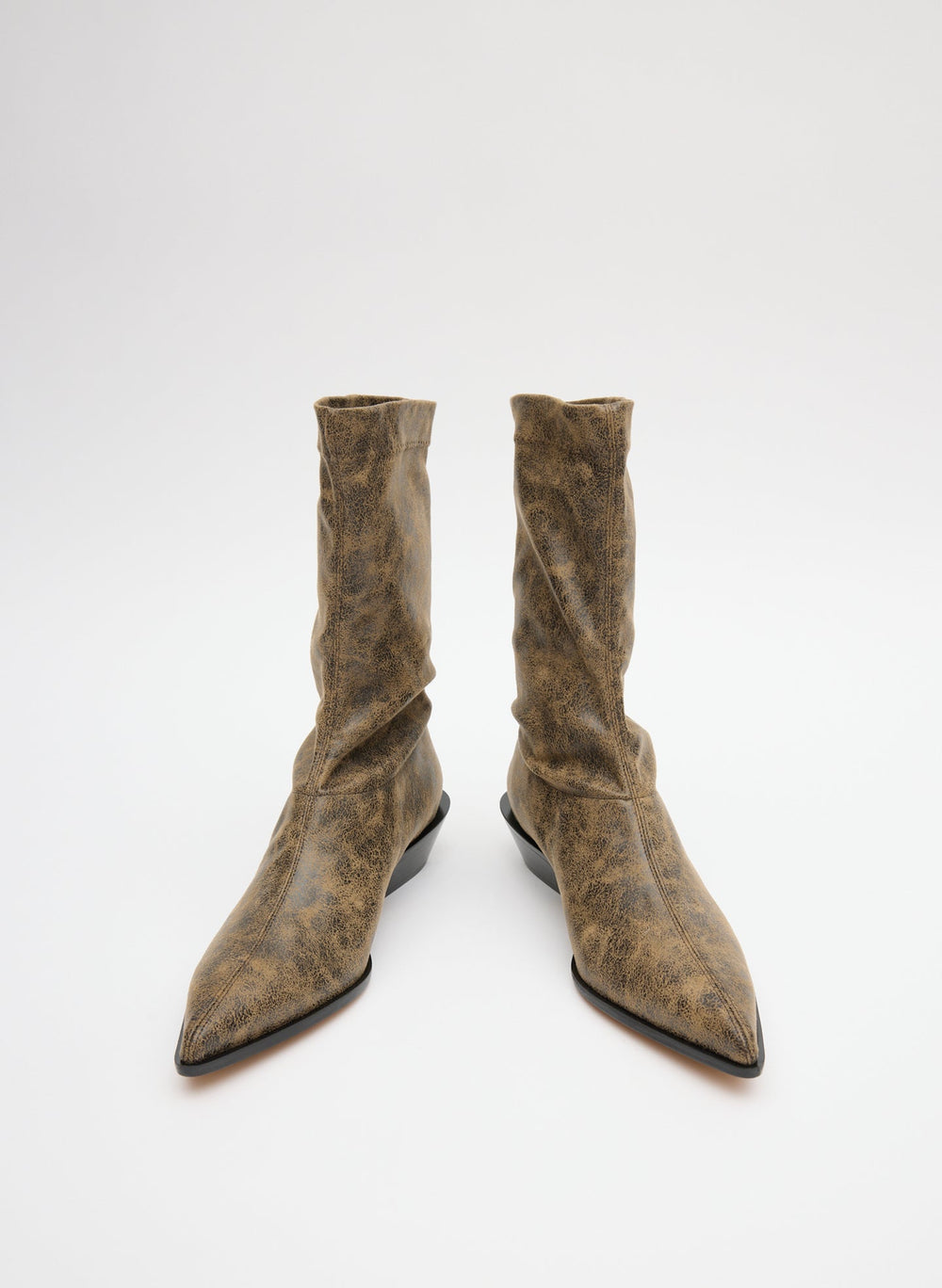 Distressed Leo Boot | Tibi Black/Tan Multi
