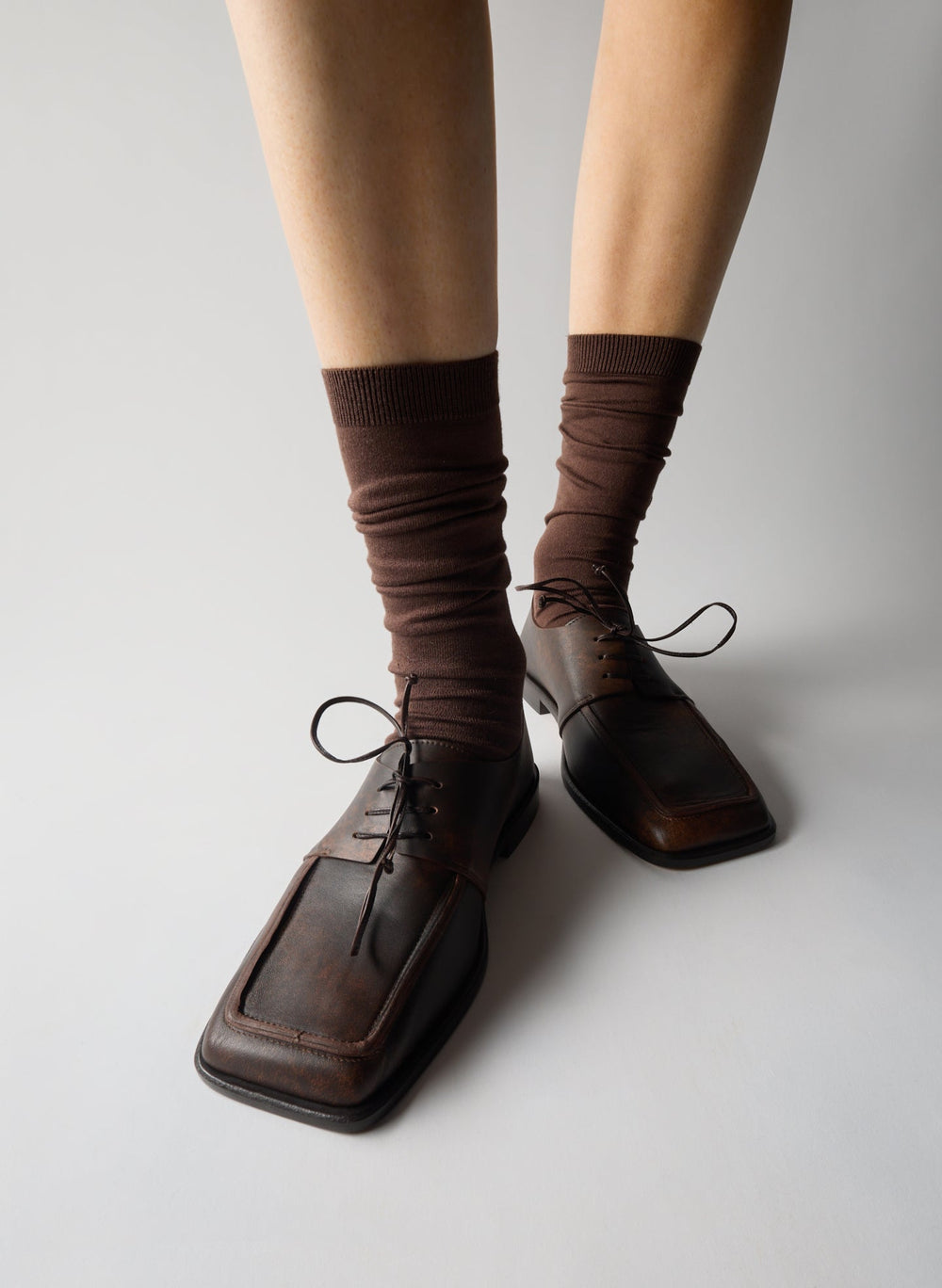 Brody Square Toe Loafer | Tibi Brown