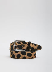 Classic Pony Hair Leather Belt | Tibi Leopard