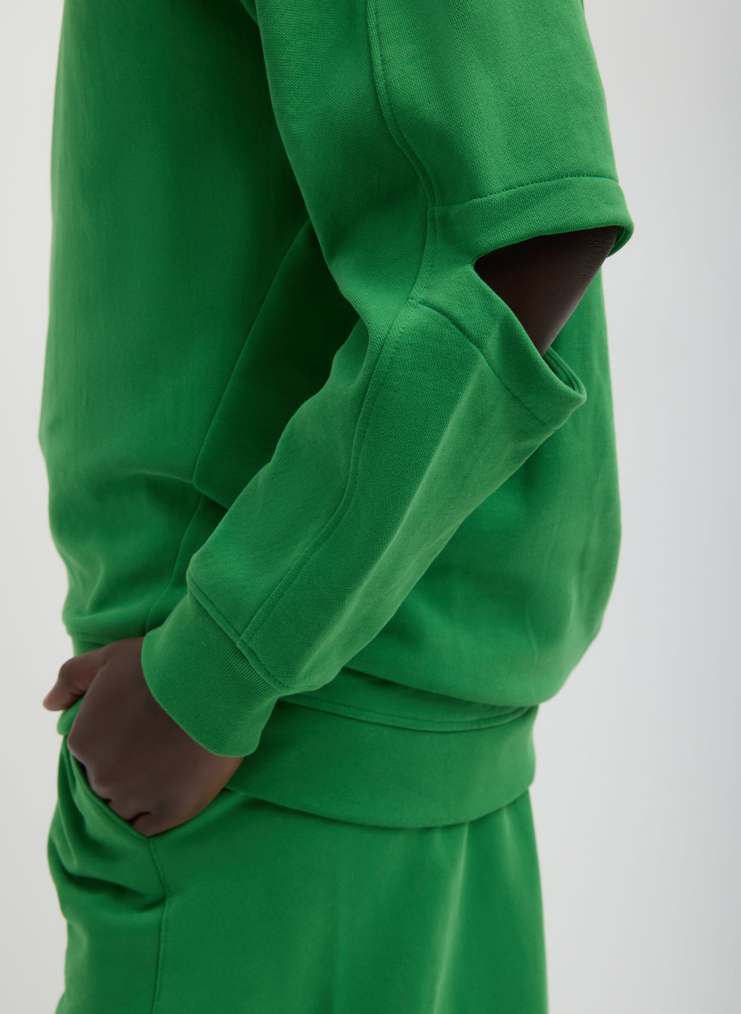 Cocoon Crewneck Sweatshirt | Tibi Green