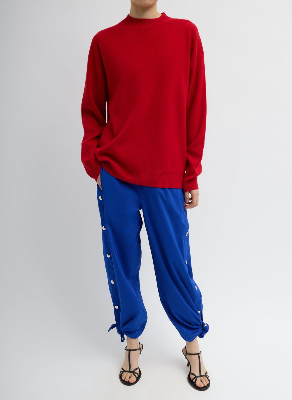 Nylon Snap Pull On Jogger | Tibi Blue