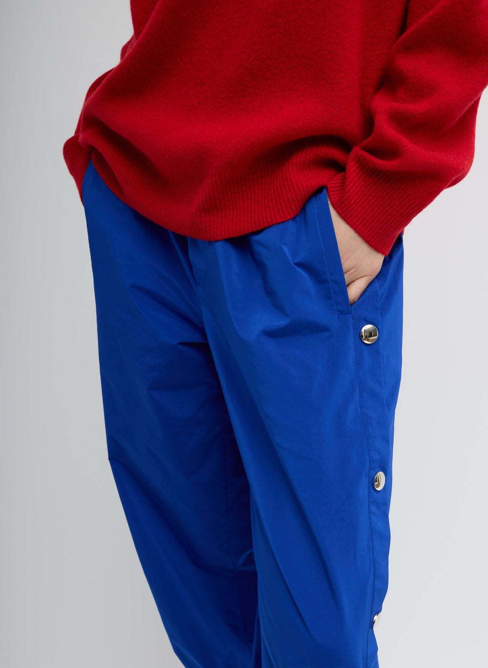 Nylon Snap Pull On Jogger | Tibi Blue