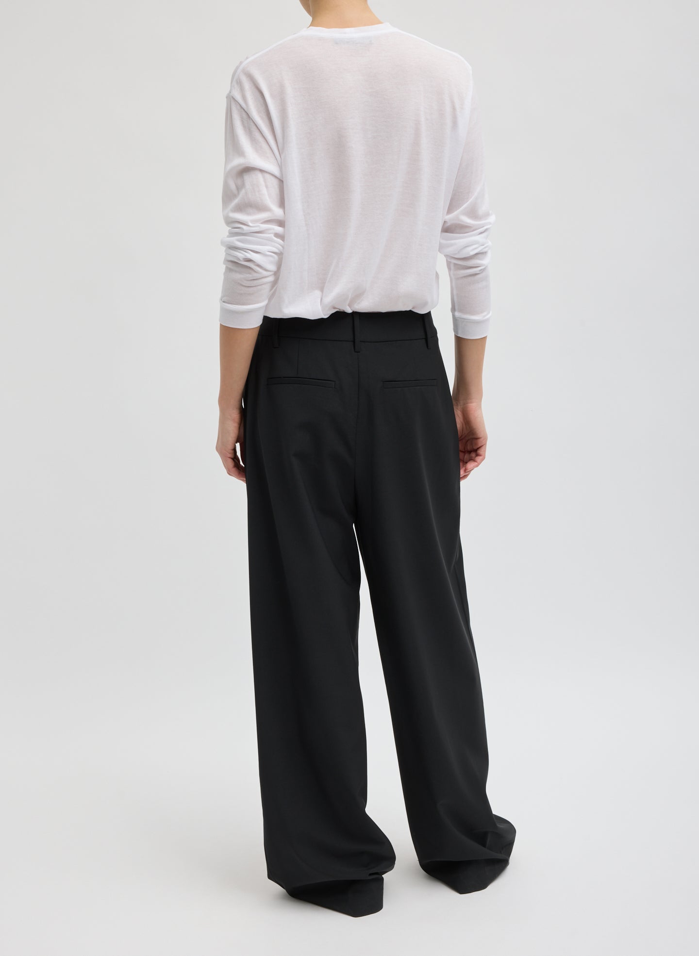 Tropical Wool Stella Pant | Tibi Black