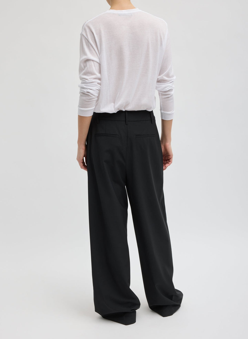Tropical Wool Stella Pant | Tibi Black