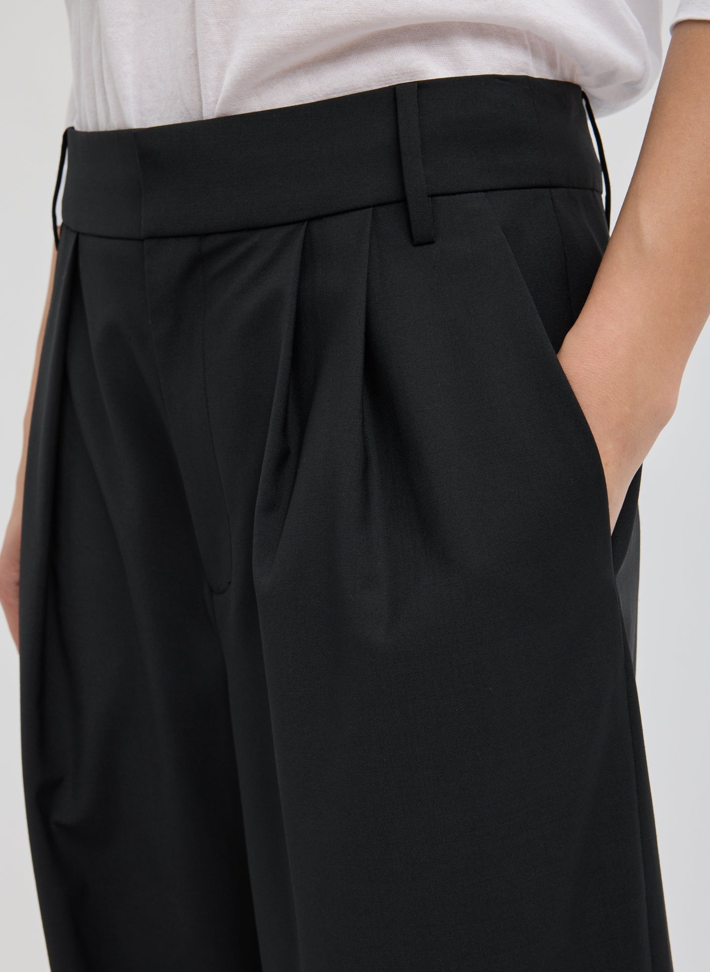 Tropical Wool Stella Pant | Tibi Black