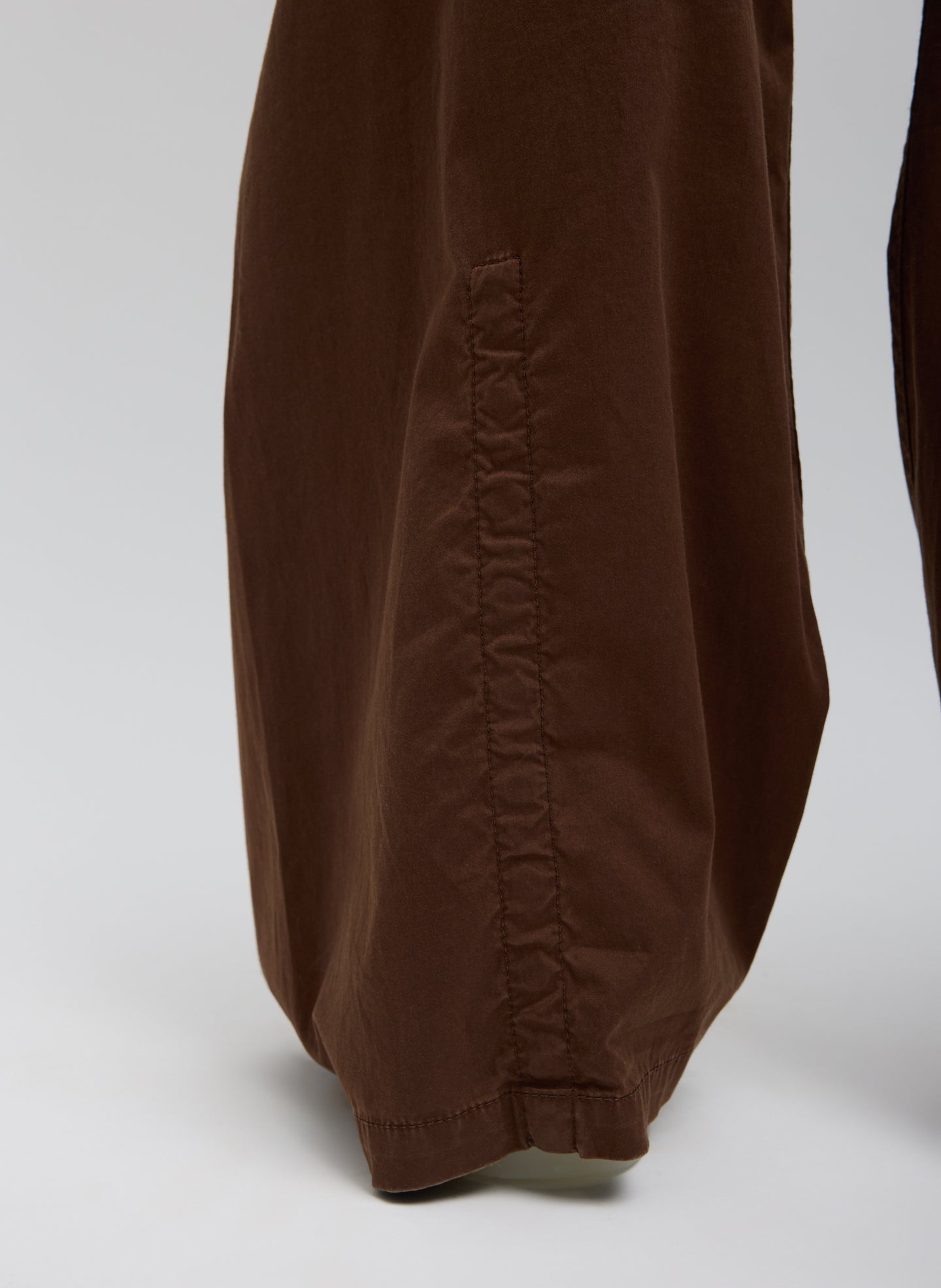 Garment Dyed Silky Cotton Winslow Pull On Pant | Tibi Brown