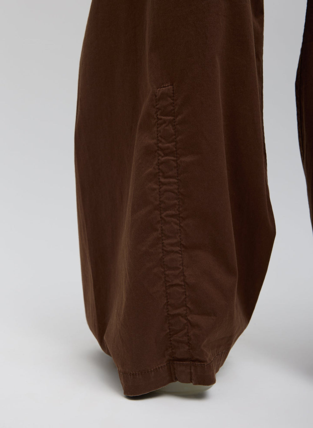 Garment Dyed Silky Cotton Winslow Pull On Pant | Tibi Brown