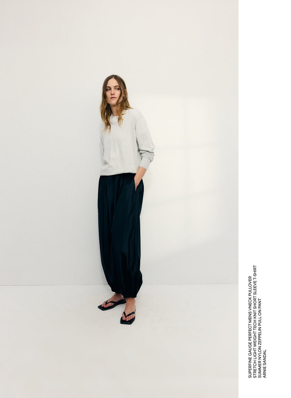 Summer Nylon Zeppelin Pant | Tibi Black
