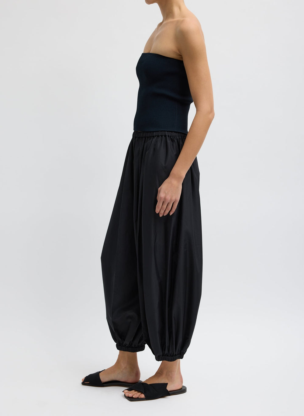 Summer Nylon Zeppelin Pant | Tibi Black