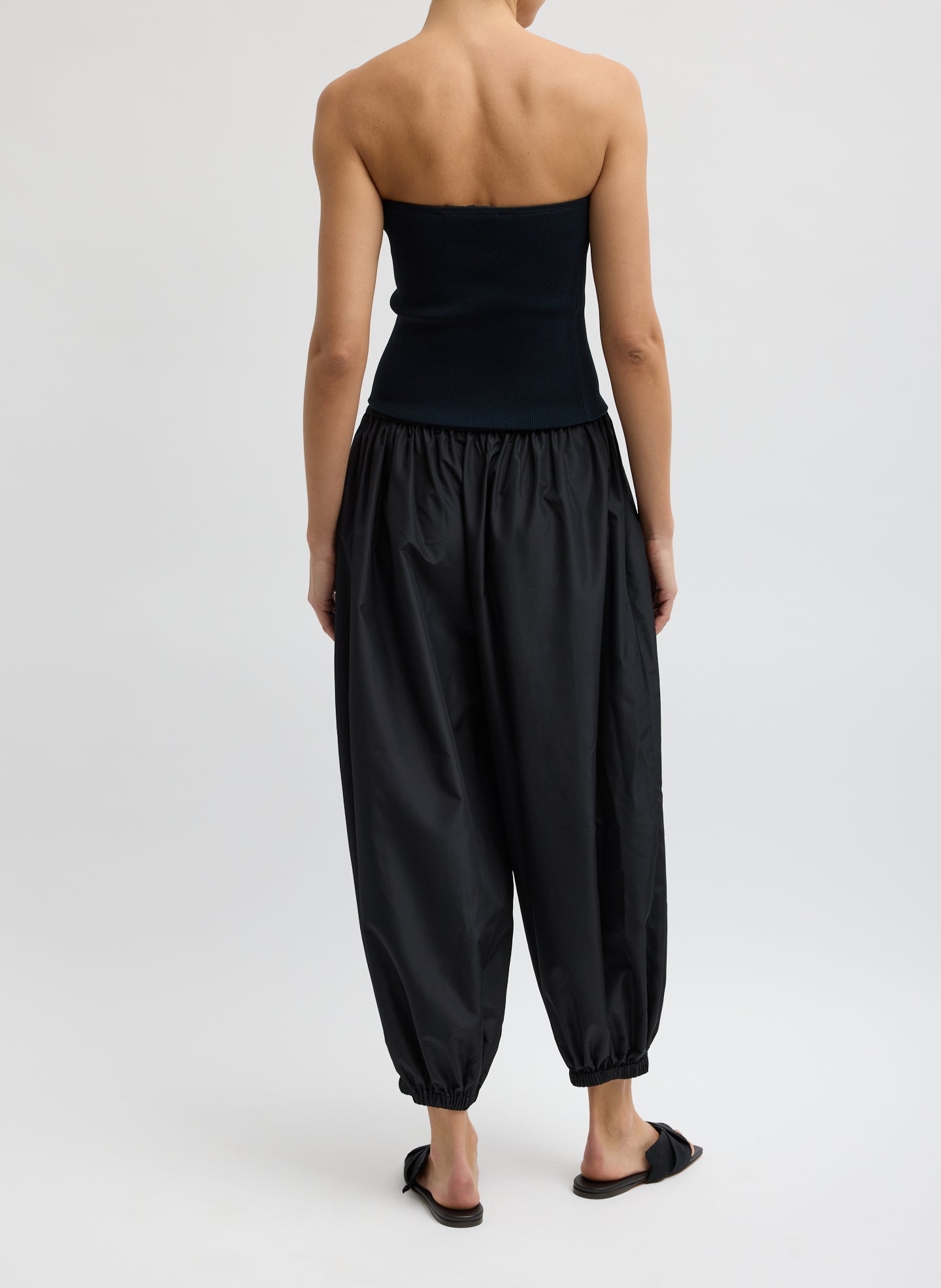 Summer Nylon Zeppelin Pant | Tibi Black