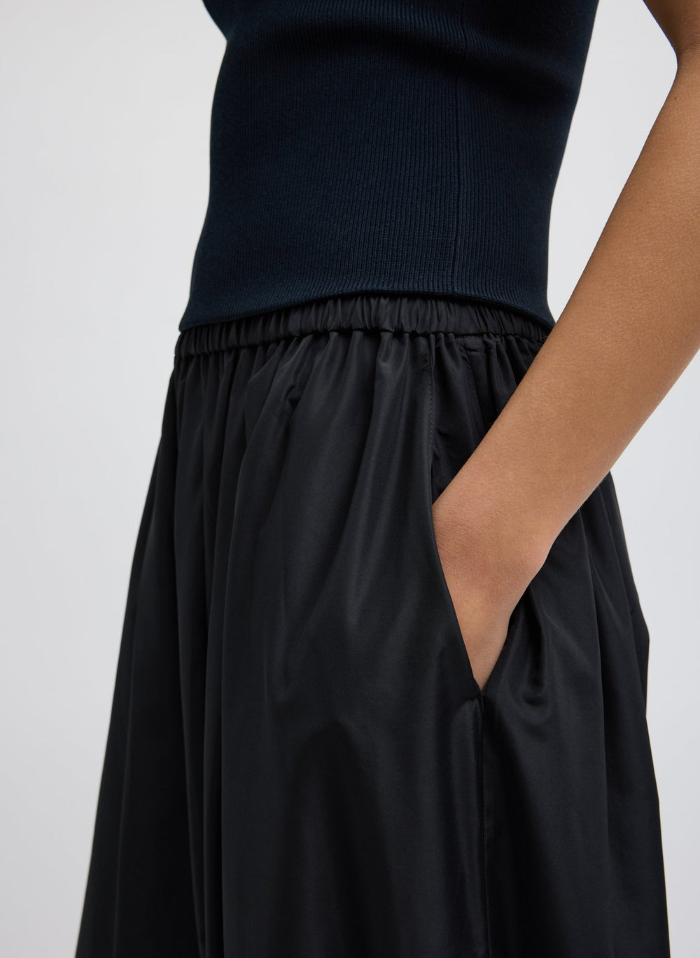 Summer Nylon Zeppelin Pant | Tibi Black