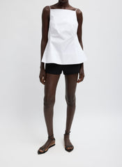 Eco Poplin Strappy Open Back Top | Tibi White