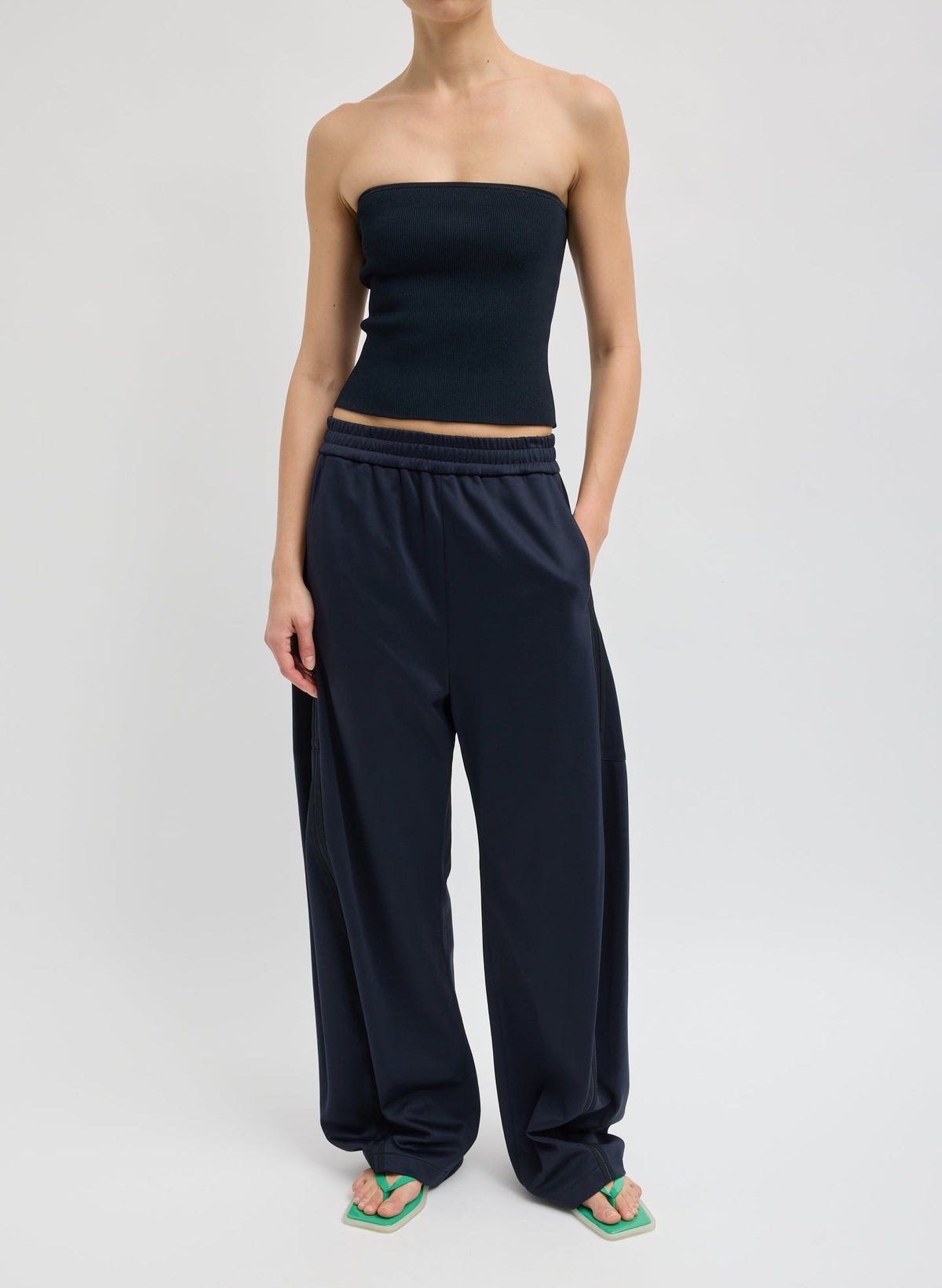 Active Knit Winslow Pant | Tibi Navy/Black Multi