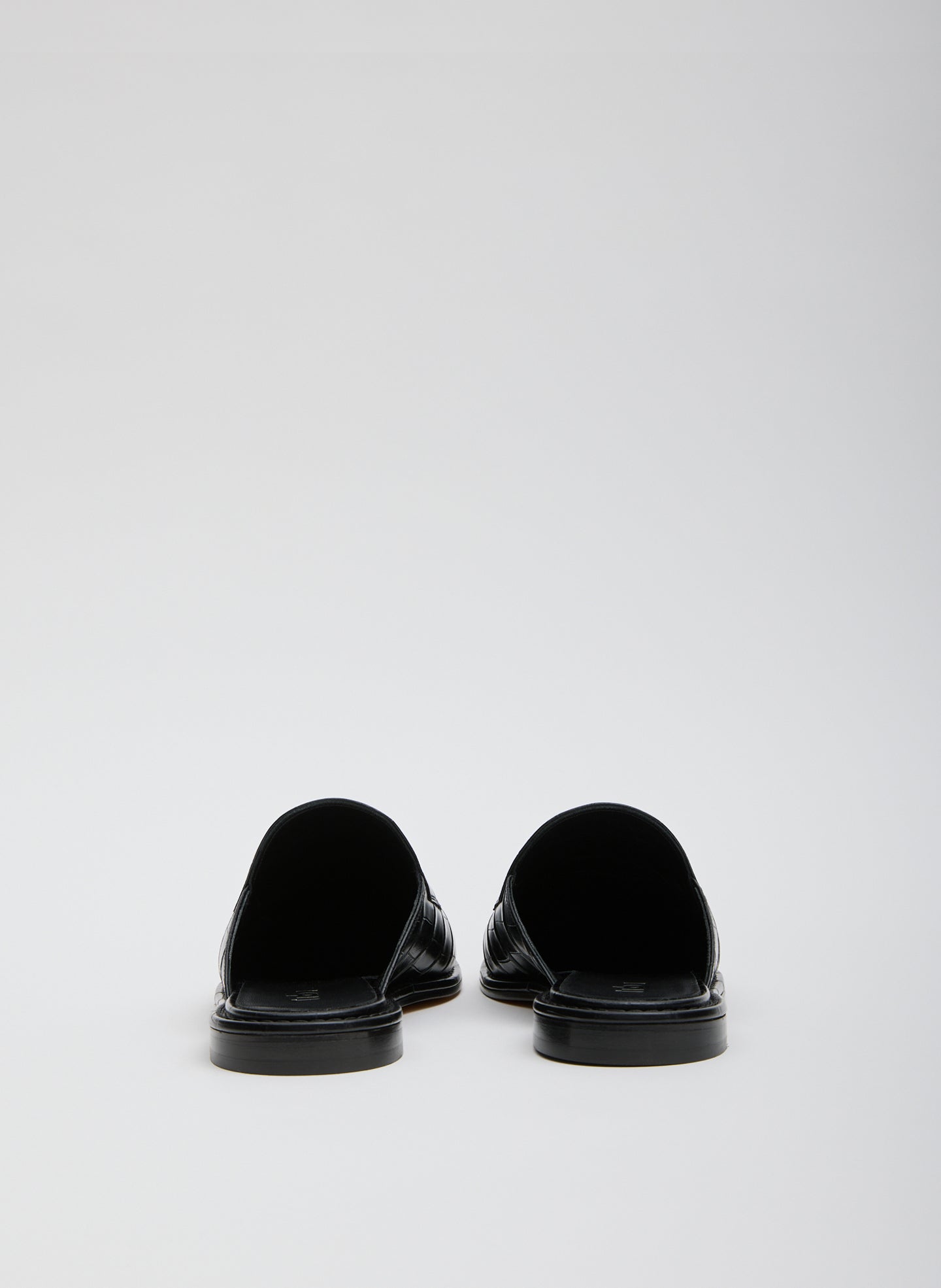 Herbert Slide Crocodile Embossed | Tibi Black