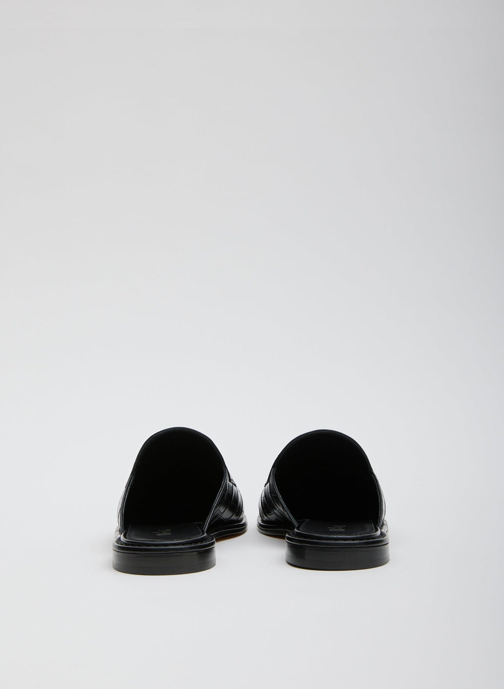 Herbert Slide Crocodile Embossed | Tibi Black