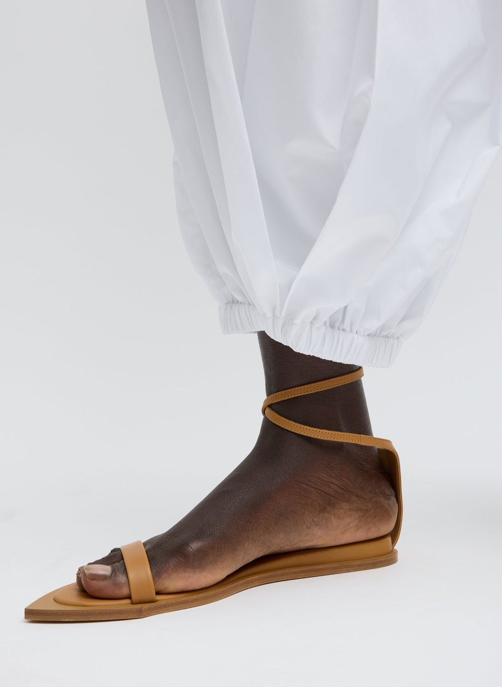 Summer Nylon Zeppelin Pant | Tibi White