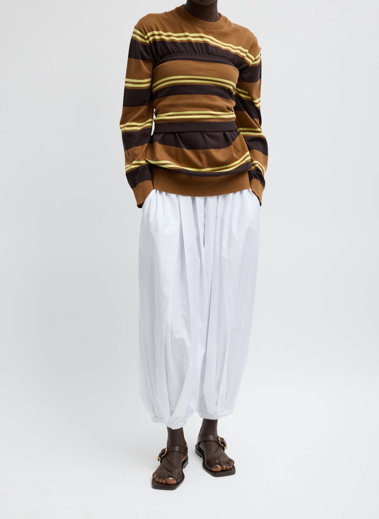 Summer Nylon Zeppelin Pant | Tibi White