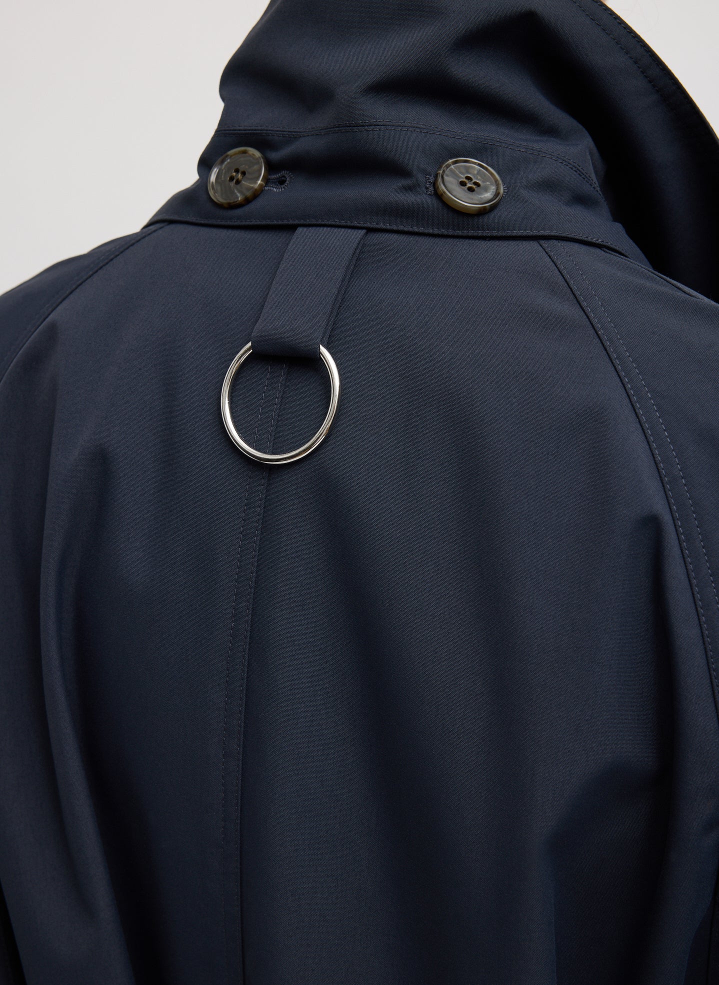 Double Collar Frank Trench | Tibi Navy