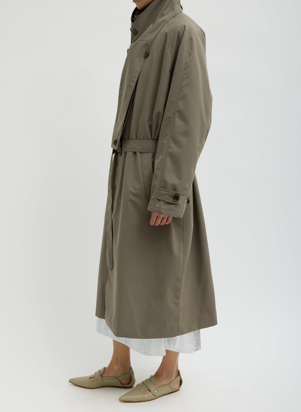 Double Collar Frank Trench | Tibi Dark Hazelnut