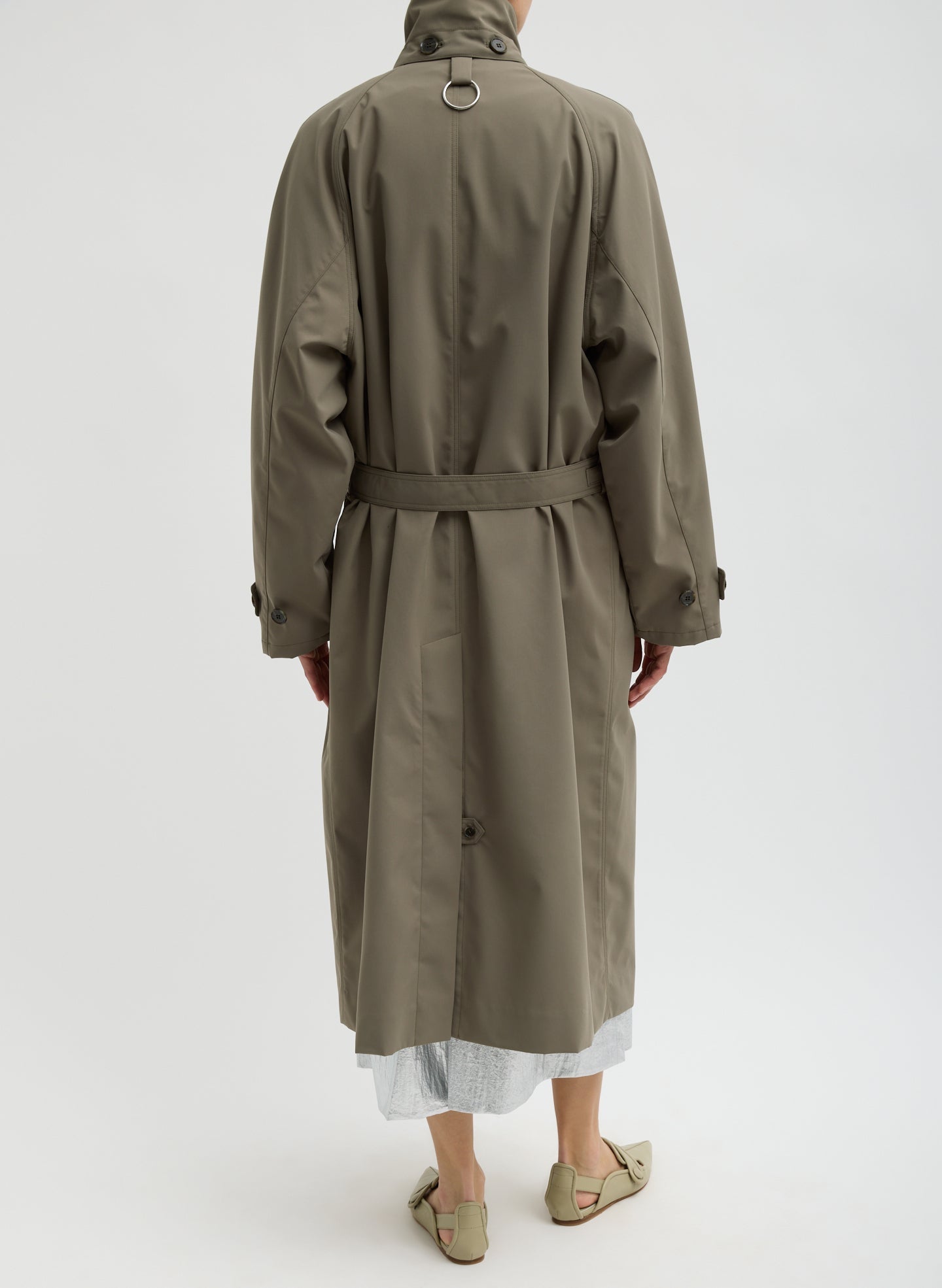 Double Collar Frank Trench | Tibi Dark Hazelnut