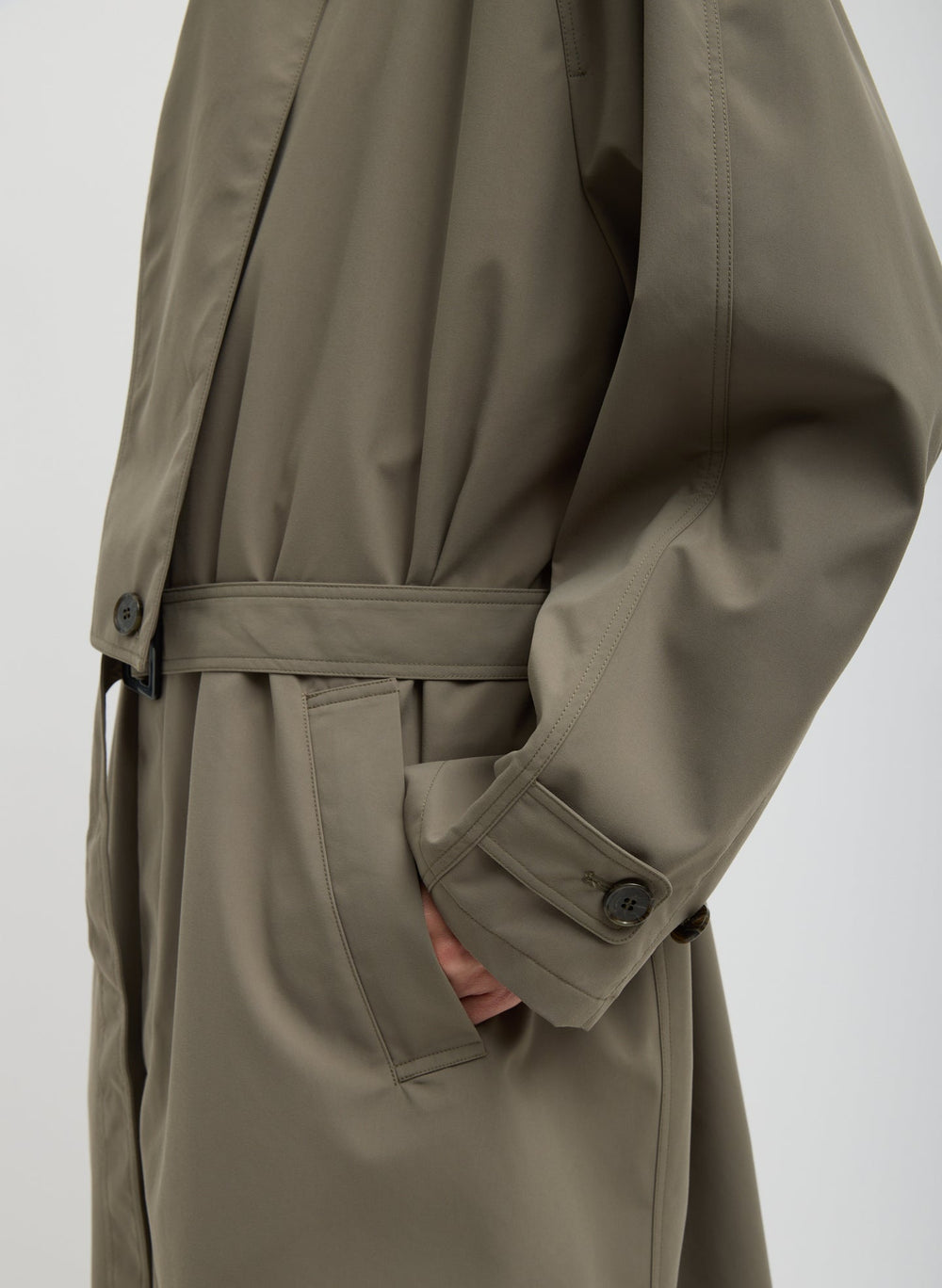 Double Collar Frank Trench | Tibi Dark Hazelnut