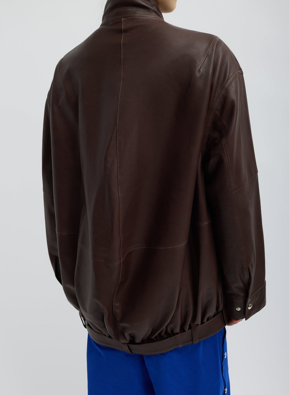 Leather Moto Bomber | Tibi Brown