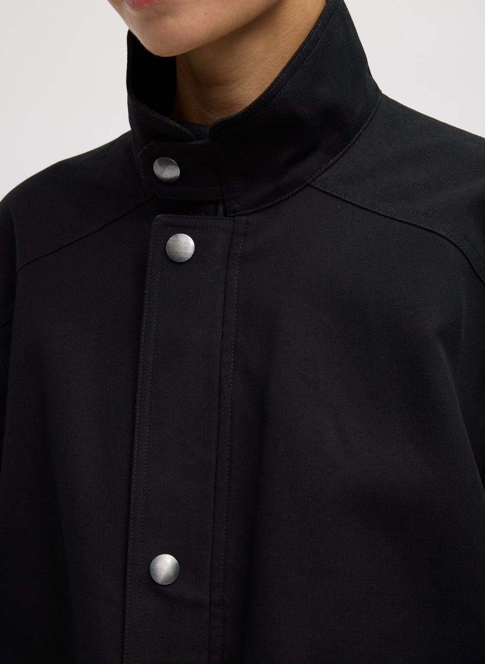 Patchwork Twill Slicker Jacket | Tibi Black