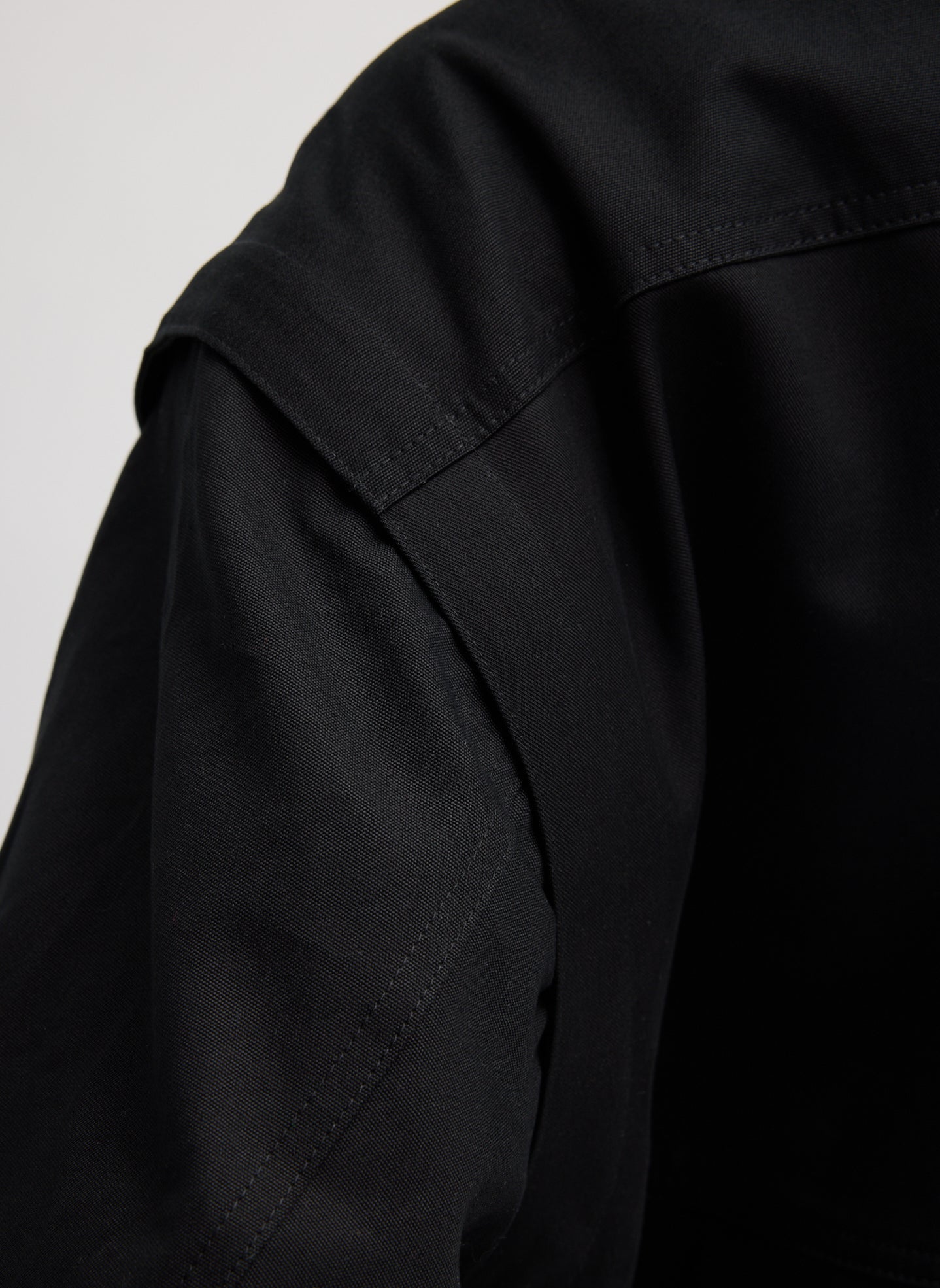 Patchwork Twill Slicker Jacket | Tibi Black