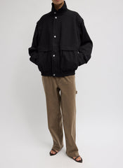 Patchwork Twill Slicker Jacket | Tibi Black