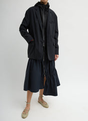 Tech Suiting Anorak Blazer With Zip Off Vest | Tibi Black
