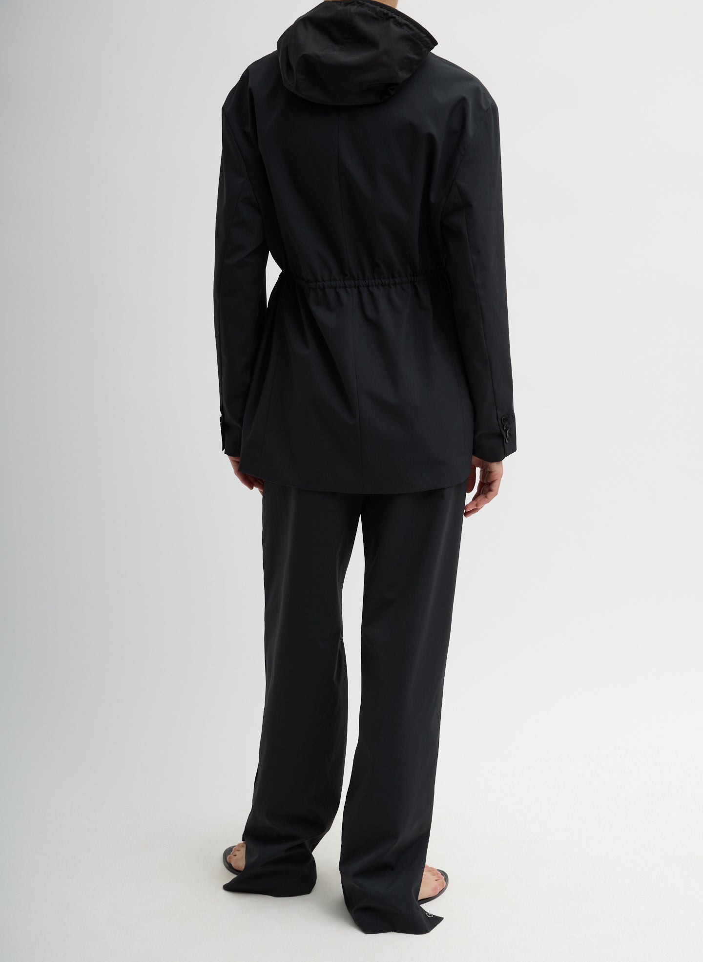 Tech Suiting Anorak Blazer With Zip Off Vest | Tibi Black