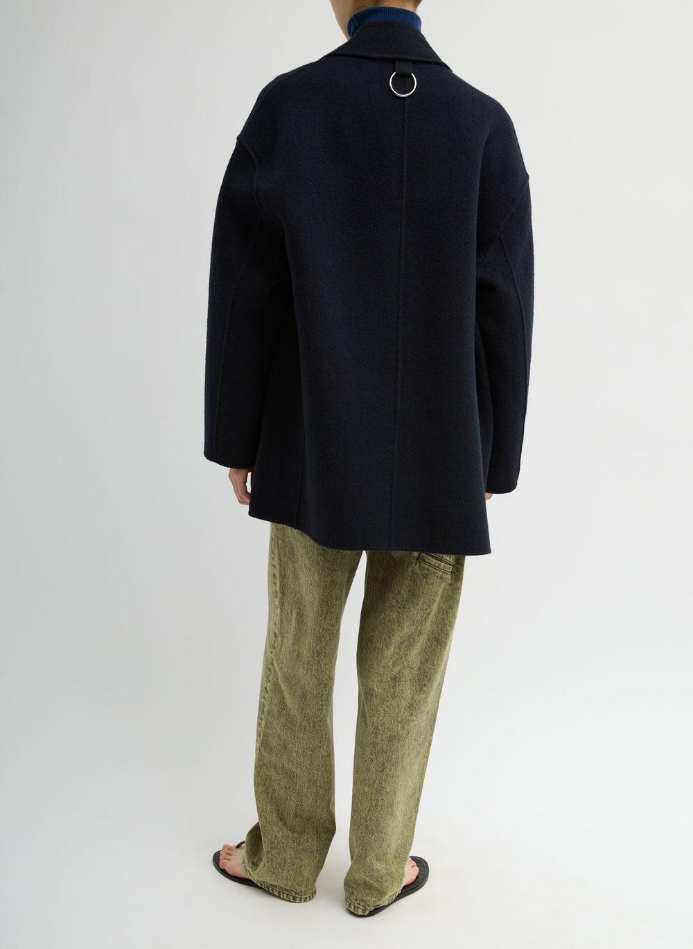 Luxe Double Faced Wool Angora Liam Blazer | Tibi Navy