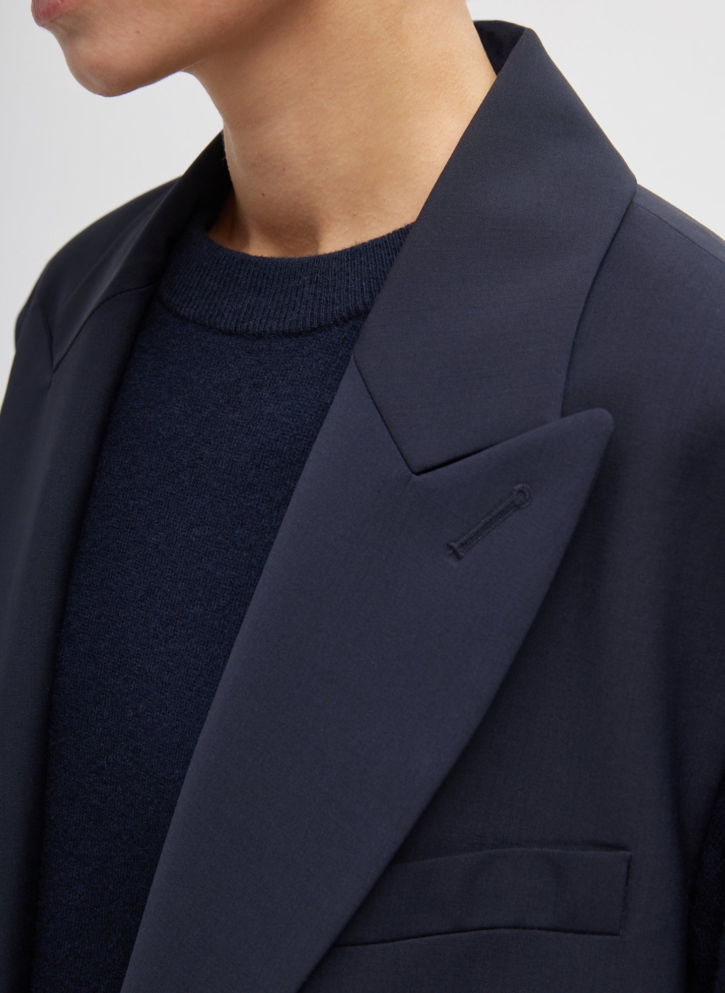 Tropical Wool Liam Vest | Tibi Navy