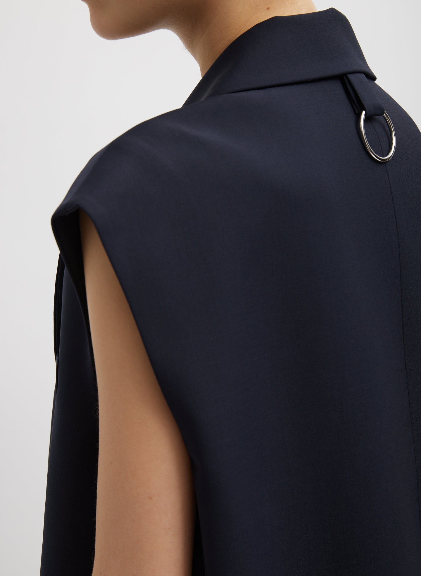 Tropical Wool Liam Vest | Tibi Navy