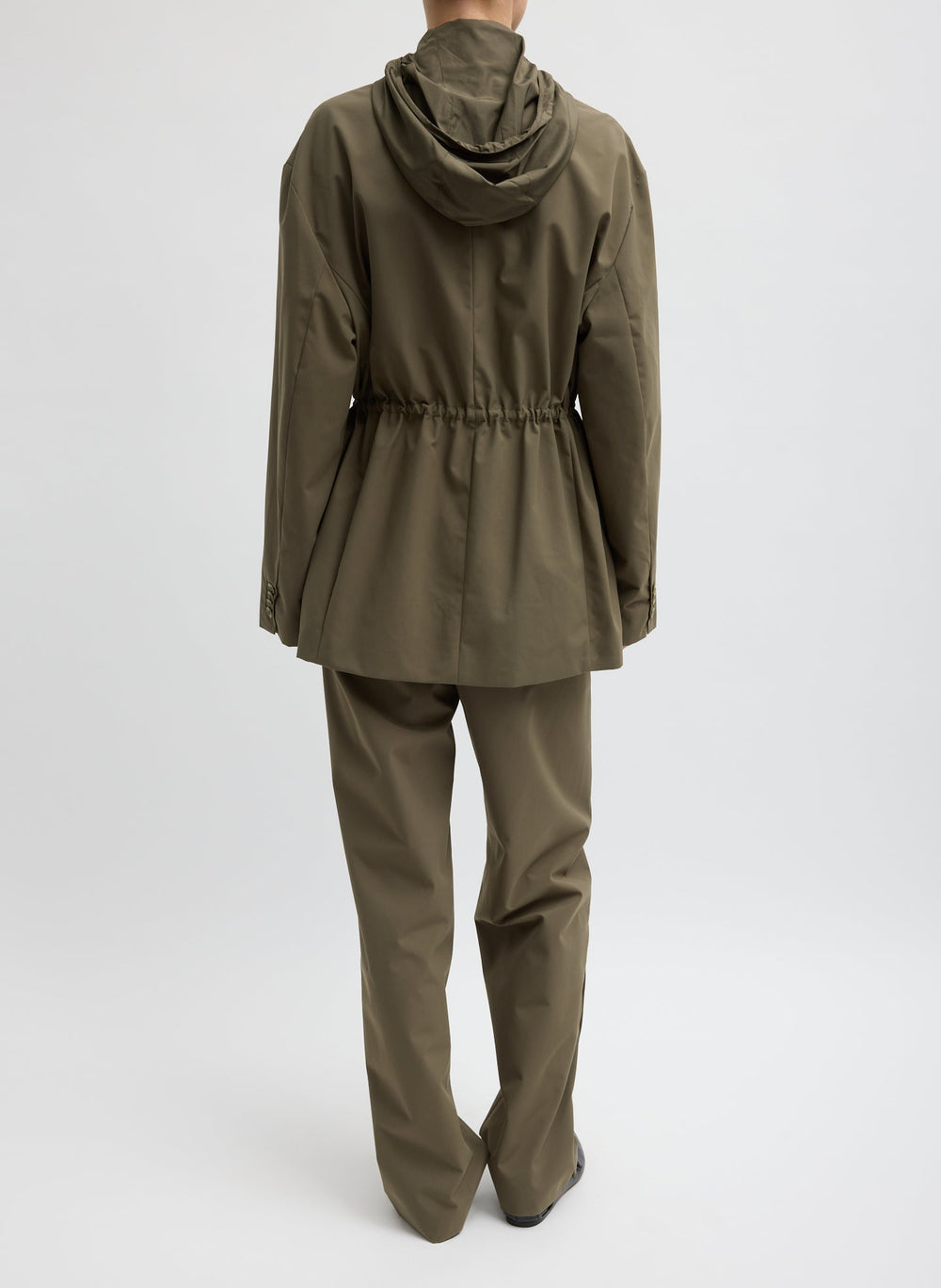 Tech Suiting Anorak Blazer With Zip Off Vest | Tibi Dark Hazelnut