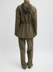 Tech Suiting Anorak Blazer With Zip Off Vest | Tibi Dark Hazelnut