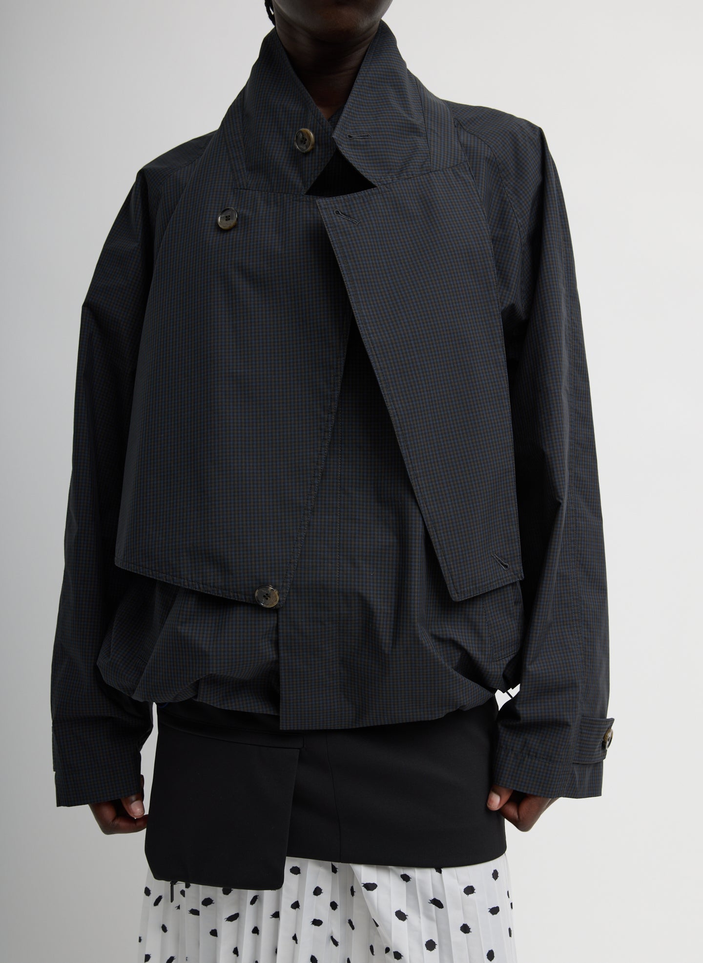 Charles Menswear Trench Anorak | Tibi Navy Multi