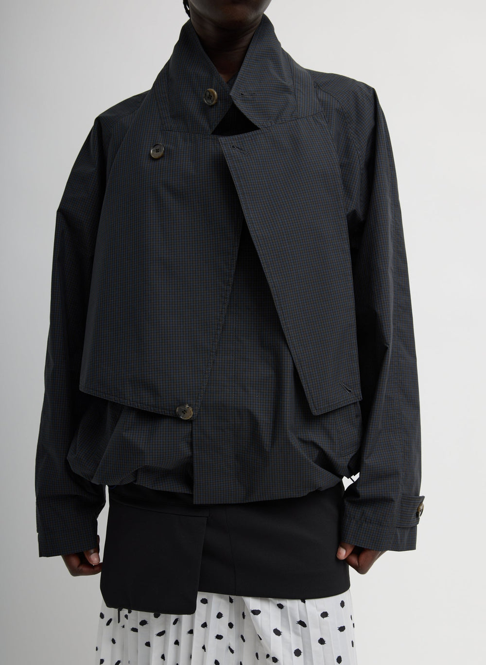 Charles Menswear Trench Anorak | Tibi Navy Multi