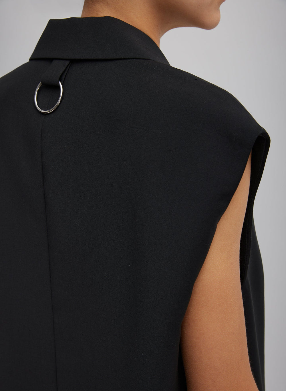 Tropical Wool Liam Vest | Tibi Black