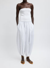 Ribbed Sweater Tube Top | Tibi White