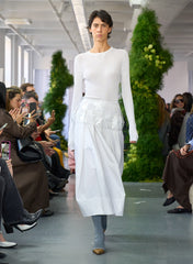 Ribbed Sweater Crewneck Pullover | Tibi White