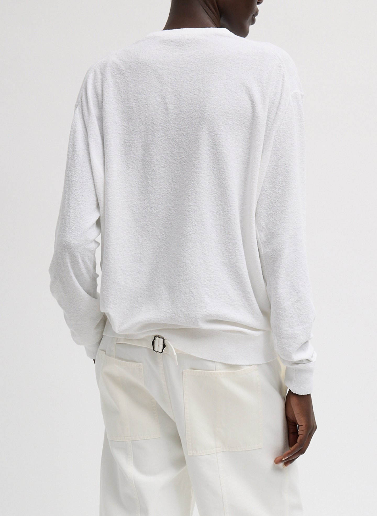 Sable Perfect Men's Pullover | Tibi White