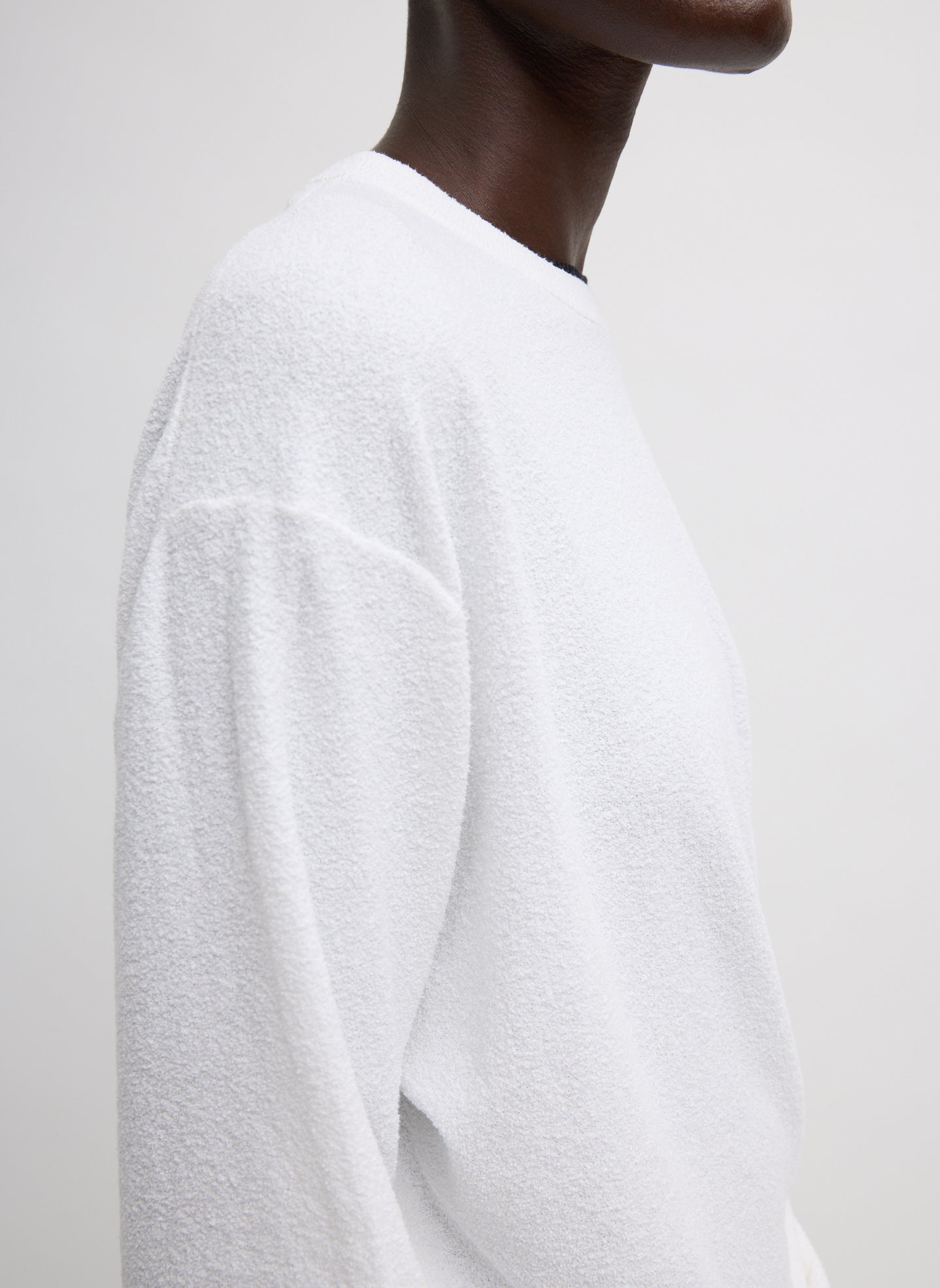 Sable Perfect Men's Pullover | Tibi White