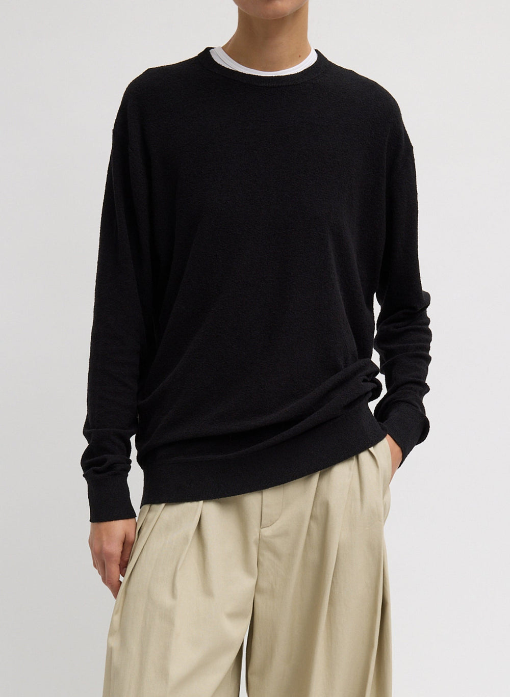 Sable Perfect Men's Pullover | Tibi Black