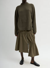 Cashmere Crewneck Oversized Pullover Sweater | Tibi Dark Hazelnut