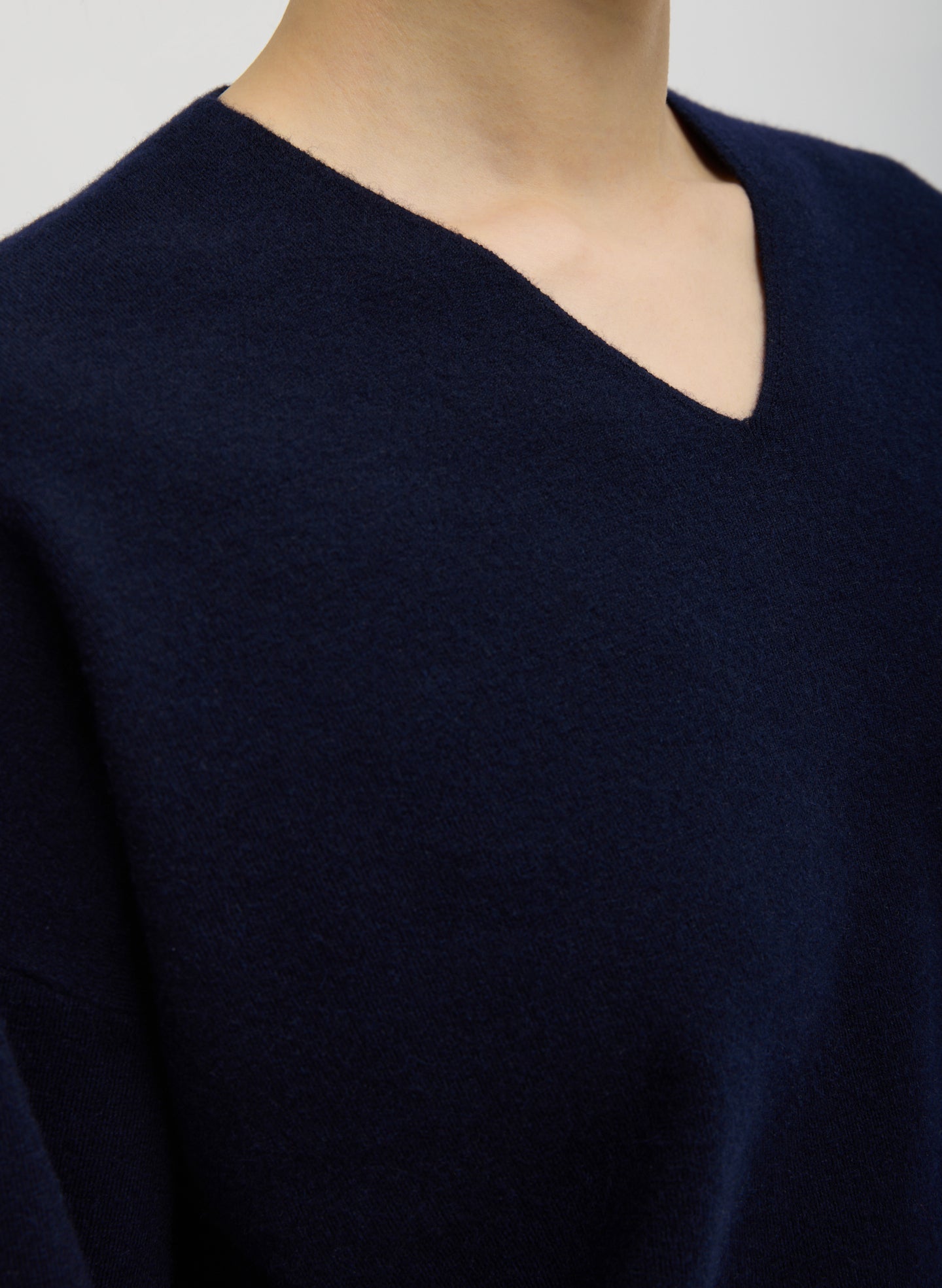 Double Faced Cashmere Oversized Easy Sweater | Tibi Dark Navy
